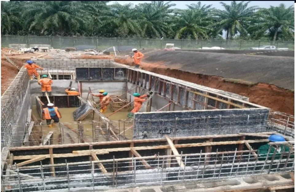 Heavy equipment on a Vidami Nigeria foundation site