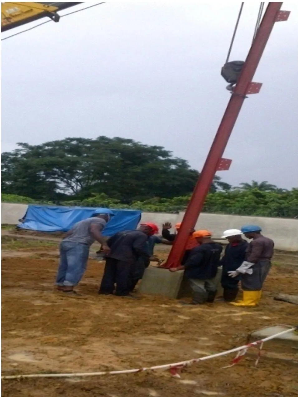 Tower erection at Ozar, Abia State